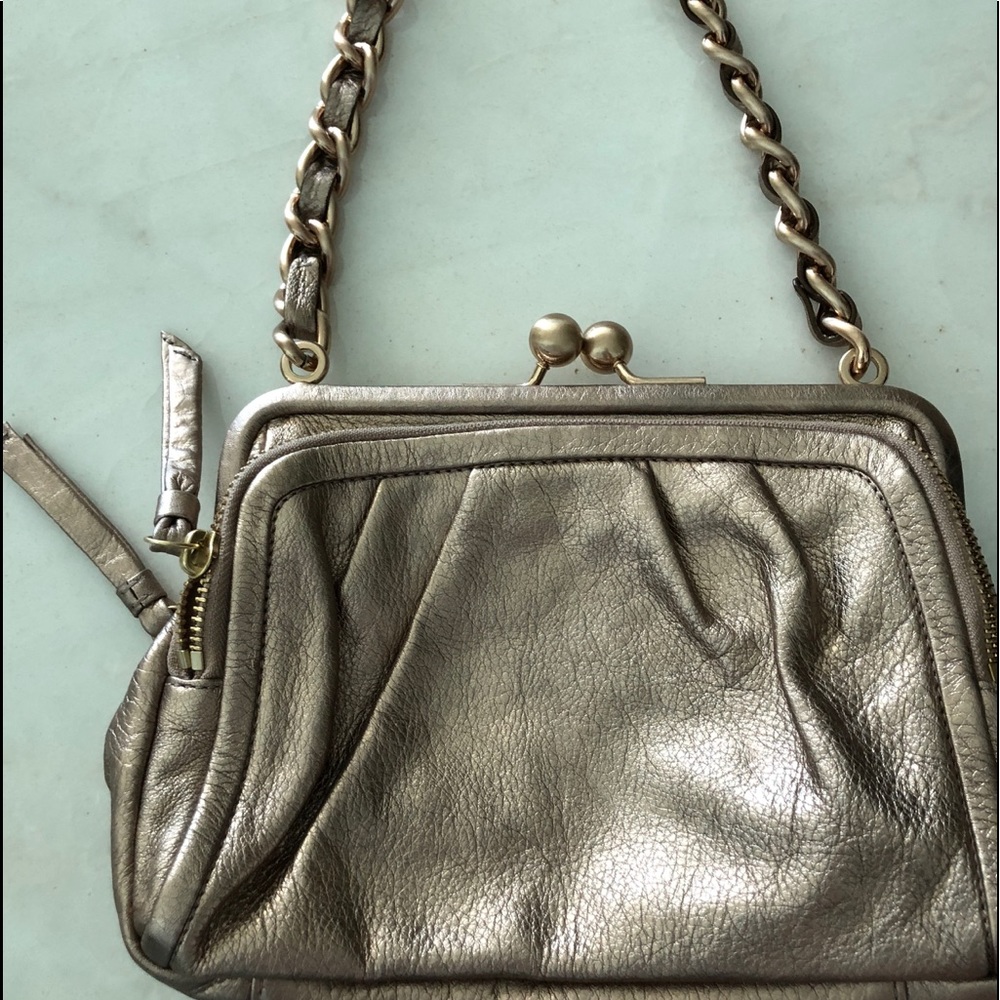 Coach rose gold small handbag